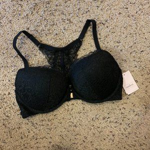 NEW Auden Black Push Up Front Close Racerback Bra, 36C